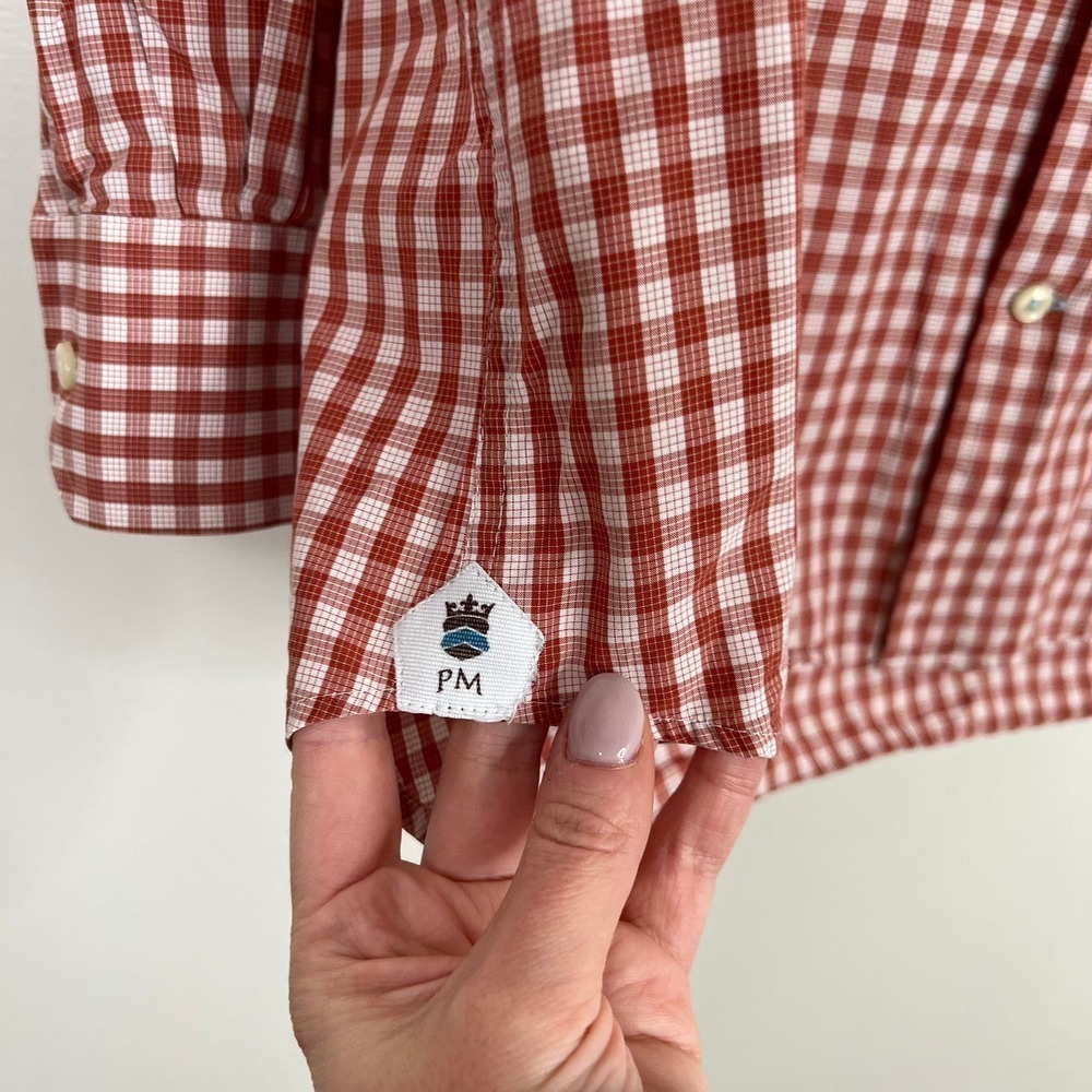 Peter Millar Checkered Gingham Button Front Butto… - image 2